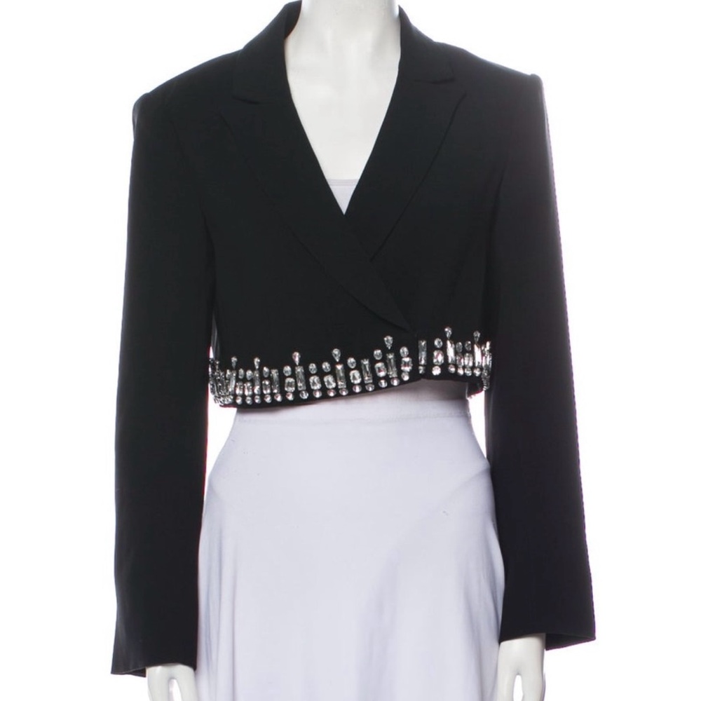 Cinq A Sept Crop Black Jacket